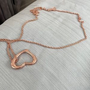 Premier design necklace. Rose gold heart necklace.